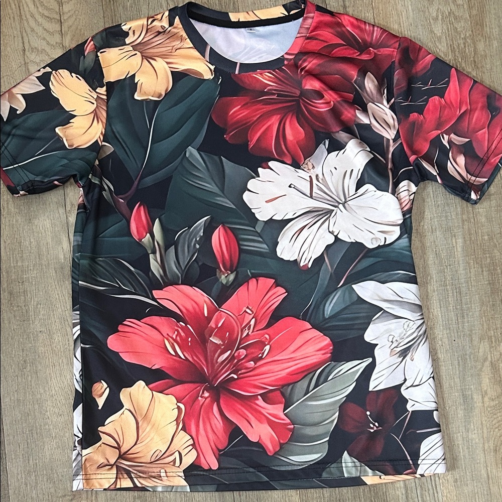 Floral Print Men's Shirt